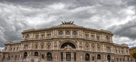 Rome corte di cassazione palace view on cloudy day photo