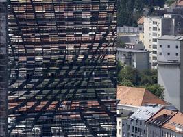 Graz austria roofs detail modern building photo