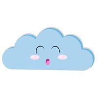 linda nube kawaii para decorar artículos para niños, vector