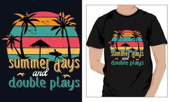 gym fitness camisetas diseño verano, dias y, doble, jugadas vector