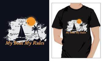 Gym Fitness t-shirts Design My Boat My Rules vector