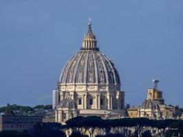 rome many domes view from vatican museum terrace aerial panorama photo