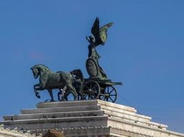 Unknow soldier vittoriano rome copper chariot winged detail photo