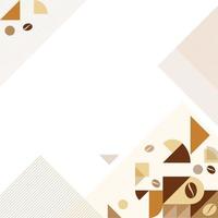 Coffee geometric abstract background vector