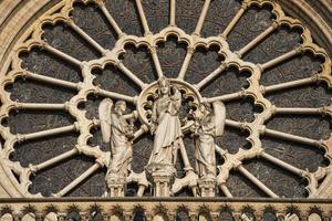 notre dame paris statues and gargoyles photo