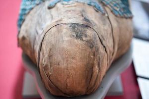 Egyptian mummy head close up photo