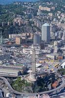 vista aérea de génova italia foto