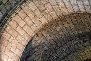 medieval church stone arches photo