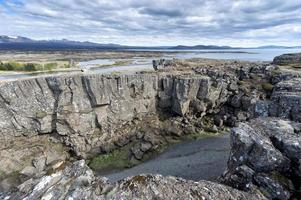 pingvellir islandia tierra fractura paisaje foto