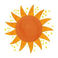 Sun, isolated object on white background vector