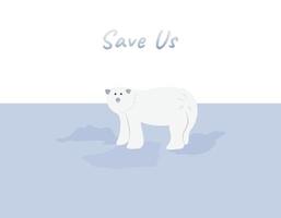 set of marine life pollution vector for global warming campaign