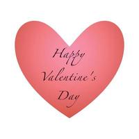 corazón, símbolo del amor y del día de san valentín. icono de corazón rosa aislado sobre fondo blanco. ilustración vectorial vector