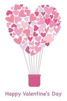 Valentine's Day greeting card. . Vector illustration