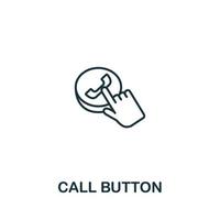 Call Buttom icon from elderly care collection. Simple line element Call Buttom symbol for templates, web design and infographics vector