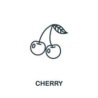 Cherry icon from fruits collection. Simple line element Cherry symbol for templates, web design and infographics vector