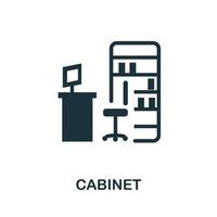 icono del gabinete. ilustración simple de la colección de muebles. icono de gabinete creativo para diseño web, plantillas, infografías vector