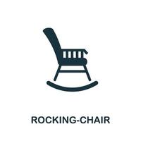 Rocking-Chair icon. Simple illustration from furniture collection. Creative Rocking-Chair icon for web design, templates, infographics vector