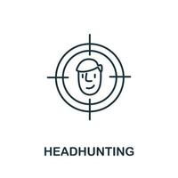 Headhunting icon. Simple line element Headhunting symbol for templates, web design and infographics vector