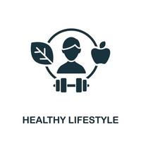 Healthy Lifestyle icon. Simple line element Healthy Lifestyle symbol for templates, web design and infographics vector