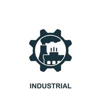 icono industrial. símbolo industrial de elemento de línea simple para plantillas, diseño web e infografía vector