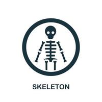 Skeleton icon. Simple element from internal organs collection. Creative Skeleton icon for web design, templates, infographics and more vector