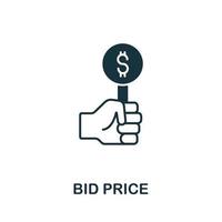 Bid Price icon from investment collection. Simple line Bid Price icon for templates, web design and infographics vector