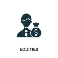 Equities icon from investment collection. Simple line Equities icon for templates, web design and infographics vector