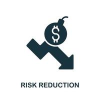 Risk Reduction icon. Simple element from investment collection. Creative Risk Reduction icon for web design, templates, infographics and more vector