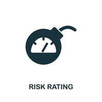 Risk Rating icon from investment collection. Simple line Risk Rating icon for templates, web design and infographics vector