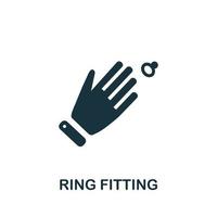 Ring Fitting icon. Simple element from jewelery collection. Creative Ring Fitting icon for web design, templates, infographics and more vector