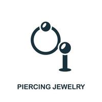 Piercing Jewelery icon. Simple element from jewelery collection. Creative Piercing Jewelery icon for web design, templates, infographics and more vector