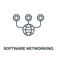 Software Networking icon from iot collection. Simple line Software Networking icon for templates, web design and infographics vector