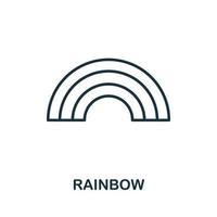 Rainbow icon from lgbt collection. Simple line Rainbow icon for templates, web design and infographics vector