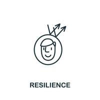 Resilience icon from life skills collection. Simple line Resilience icon for templates, web design and infographics vector