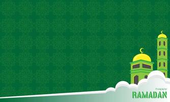 Happy Ramadan background with copy space area vector