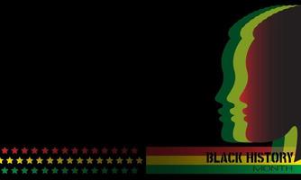 Black History Month background with copy space area vector