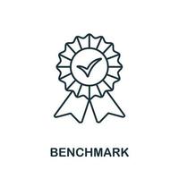 Benchmark icon. Creative simple symbol from fintech collection. Line Benchmark icon for templates, web design and infographics vector