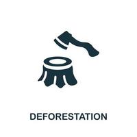 Deforestation icon. Simple element from global warming collection. Creative Deforestation icon for web design, templates, infographics and more vector