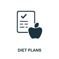 Diet Plans icon. Simple illustration from healthy lifestyle collection. Creative Diet Plans icon for web design, templates, infographics and more vector