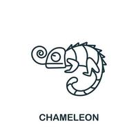 Chameleon icon from home animals collection. Simple line element Chameleon symbol for templates, web design and infographics vector