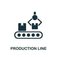 Production Line icon from industrial collection. Simple line Production Line icon for templates, web design and infographics vector