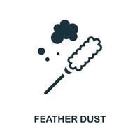 Feather Dust icon. Monochrome simple element from housekeeping collection. Creative Feather Dust icon for web design, templates, infographics and more vector