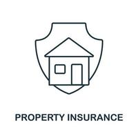 Property Insurance icon from insurance collection. Simple line Property Insurance icon for templates, web design and infographics vector