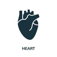 Heart icon. Simple element from internal organs collection. Creative Heart icon for web design, templates, infographics and more vector