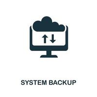 System Backup icon. Simple element from internet security collection. Creative System Backup icon for web design, templates, infographics and more vector