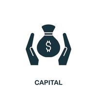 Capital icon from investment collection. Simple line Capital icon for templates, web design and infographics vector