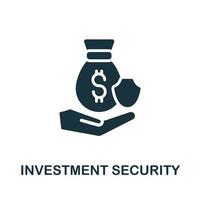 Investment Security icon. Simple element from investment collection. Creative Investment Security icon for web design, templates, infographics and more vector