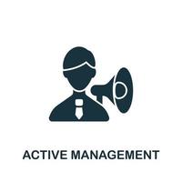 Active Management icon from investment collection. Simple line Active Management icon for templates, web design and infographics vector