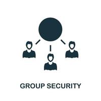 icono de seguridad de grupo. elemento simple de la colección de seguridad de Internet. icono de seguridad de grupo creativo para diseño web, plantillas, infografías y más vector