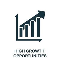 High Growth Opportunities icon. Simple element from investment collection. Creative High Growth Opportunities icon for web design, templates, infographics and more vector